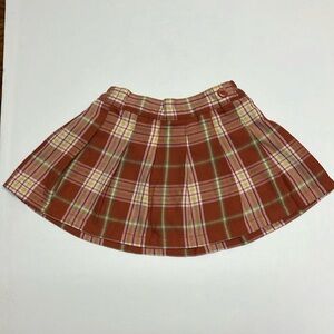 Garanimals Orange Yellow Fall Plaid Tartan Schoolgirl Skirt Toddler Girl, 12M